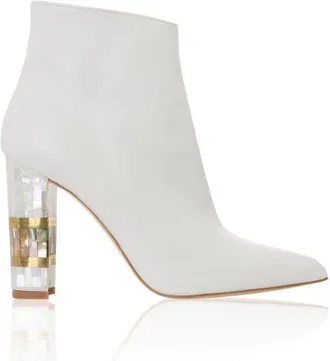 Freya Rose Jasmine White Pearl Heel Ankle Boot at Nordstrom, Size 40