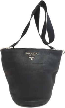 Prada Pre-owned Tote Bags, female, Black, Size: ONE SIZE Pre-owned Leather prada-bags