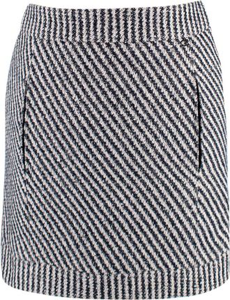 Chanel Black & White Tweed Mini Skirt Size XXS