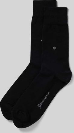 Burlington Socken mit Label-Detail im 2er-Pack in Black, Gr&ouml;&szlig;e 40/46