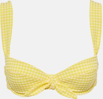 Heidi Klein Cape Town checked bikini top
