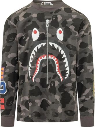 A Bathing Ape Color Camo Shark Long Sleeve Tee - Heren - Longsleeves - Veelkleurig - L - Katoen - Tops