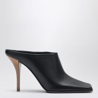 Alaia Mule Square nere in pelle