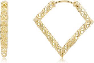The Lovery Geometric Gold Hoop Earrings