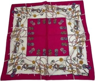 Celine Pre-owned Zijden Sjaal - Dames - Vintage Accessoires - Roze - ONE Size - Vintage