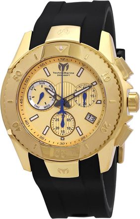 Technomarine UF6 Chronograph Quartz Gold Dial Mens Watch TM-617001
