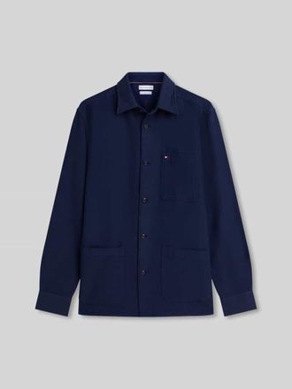 Tommy Hilfiger Regular Fit Overshirt aus Baumwoll-Mix in Dunkelblau, Gr&ouml;&szlig;e XXL