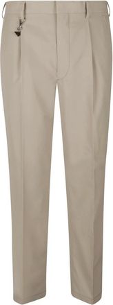 Prada Katoenen Broek - Heren - Nette broeken - Beige - XL - Katoen - Broeken