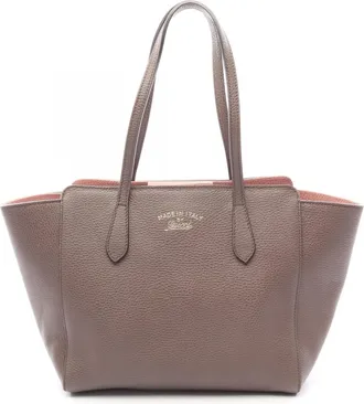 Gucci Beige Leather Tote Bag (Pre-Owned)