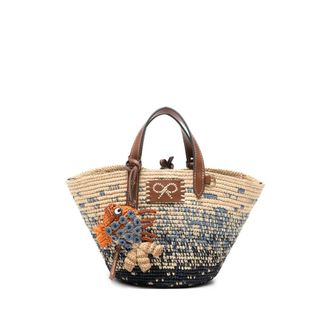 Anya Hindmarch Small Bow-detail Woven Tote Bag