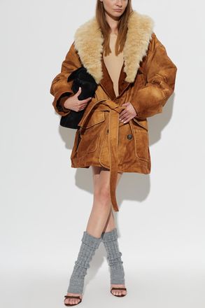 Dsquared2 Belted Coat, Womens, Brown