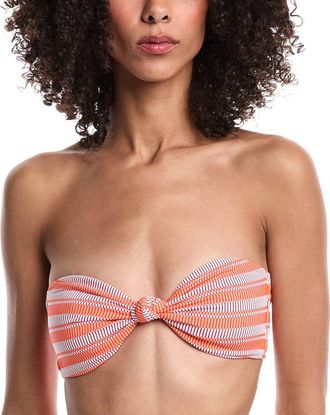 Milly Milly Stripe Knot Bandeau Bikini Top