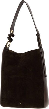 Anya Hindmarch Womens Ringo Bucket Bag Brown Suede