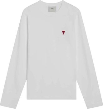 Ami Quota Long Sleeve T-Shirt - Dames - Tops - Wit - Maat: XL Katoen