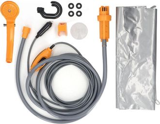 OEM Ducha Port&aacute;til Para Camping Con Caudal De Agua Ajustable, Resistente Al Agua, Cabezal De Ducha Con Rociador Para Exteriores De 2,5 L/min, Color Naranj