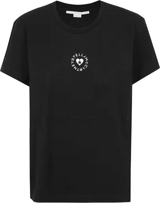Stella McCartney Lovestruck Logo Cotton T-Shirt, Size X-Small