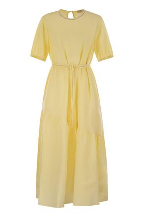 PESERICO Long Dress In Pure Linen