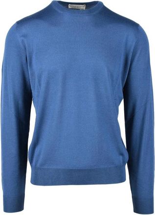 FILIPPO DE LAURENTIIS Blue Merino Wool Pullover