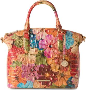 Brahmin Duxbury Croc Embossed Leather Satchel in Florita at Nordstrom