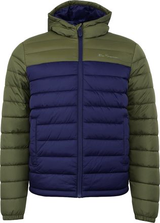 Ben Sherman Signature Mens Green/Navy Padded Jacket - Multicolour Polyamide - Size X-Large