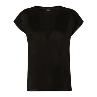 Pinko T-Shirts, female, Black, Size: S Blusa stile t-shirt