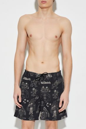 AllSaints Terra Swim Shorts, Mens, Black