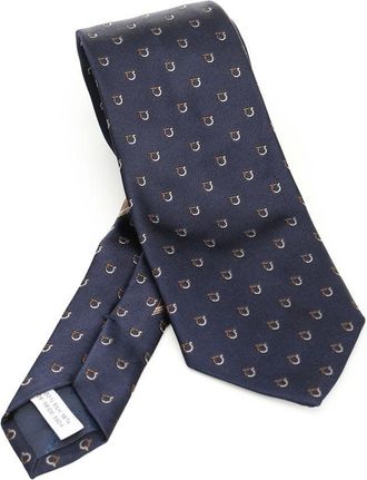 Ferragamo Gancini Bicolor Jacquard Tie
