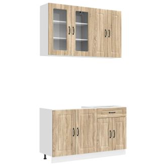 vidaXL Unidad De Cocina Kalmar 4 Uds. Roble Sonoma Vidaxl