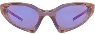 Balenciaga 67mm Shield Sunglasses in Violet Violet Violet at Nordstrom Rack