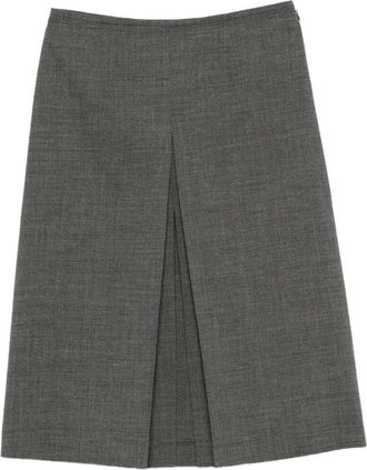 Prada Wool Skirt With Nylon Waistband