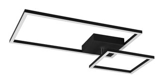 Reality Reality Leuchten - L&aacute;mpara De Techo Cuadrada Ajustable Led Dimmer 4000k Pan Black Trio Lighting