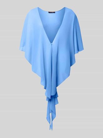 Vera Mont Stola aus Chiffon mit Knopfverschluss in Hellblau, Gr&ouml;&szlig;e M