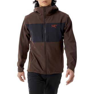 Arc'teryx Gamma MX Hooded Jacket in Carob/Black/Dynasty at Nordstrom, Size Xx-Large