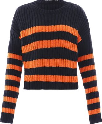 Mymo Gebreide trui Dames zwart/oranje