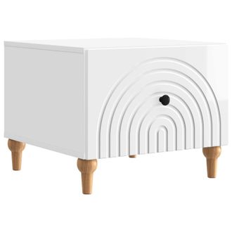 vidaXL Mesa De Caf&eacute; Brillante 49 X 50 X 40 Cm Madera De Ingenier&iacute;a Vidaxl