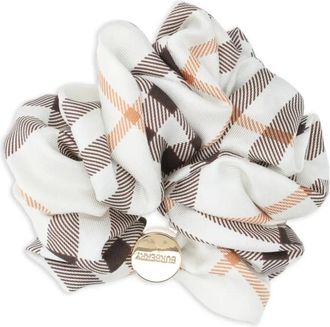 Burberry Elastico per capelli a quadri - Bianco