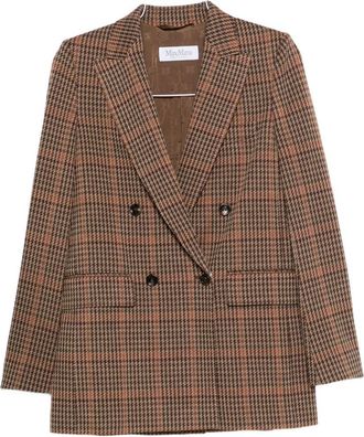 Max Mara Double-Breasted Checked Jacket