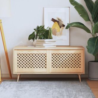 vidaXL Puertas De Armario Entramado 2 Uds Madera Pino 59,5x39,5 Cm Vidaxl