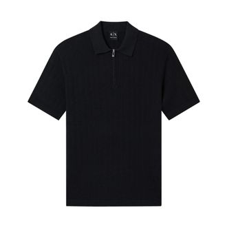 A|X Armani Exchange Essential Cotton Knit Polo Shirt - Heren - Polos - Blauw - XL - Katoen - Tops
