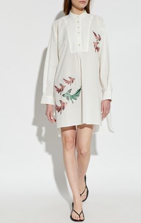 Paul Smith Dress With Colorful Embroidery, Womens, White