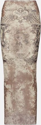 Jean Paul Gaultier Gonna midi Médallion in mesh