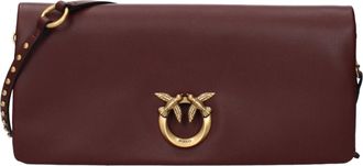 Pinko Pinko Pochette Click Dames Leer Rood/Bordeaux