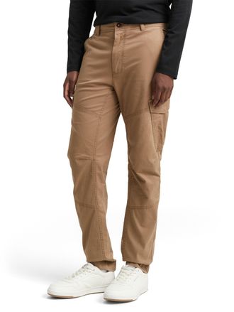 Tom Tailor Denim Cargohose TOM TAILOR DENIM, Herren, Gr. XL, N-Gr, beige (caribou beige), Web, Obermaterial: 98% Baumwolle, 2% Elasthan, unifarben, regular fit kn&ouml;chel