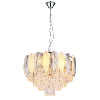 Globo Lighting L&aacute;mpara Colgante - Dalton - Cromo - Vidrio - &Oslash; 52cm - E14