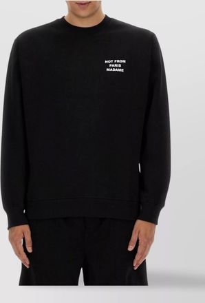 Dr&ocirc;le de Monsieur crew neck text print sweater