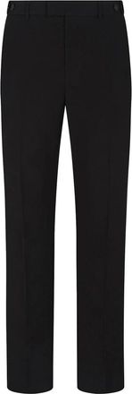 Emporio Armani Zwarte Wol Slim Fit Broek - Heren - Straight fit broeken - Zwart - M - Wol - Broeken