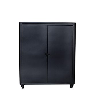 Decoclico Aparador de metal negro con 2 puertas