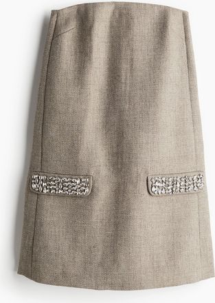 H&M Mini-Bandeaukleid - Beige