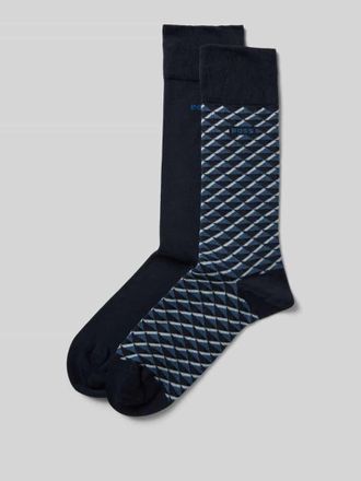 HUGO BOSS Socken aus Baumwoll-Mix im 2er-Pack in Marine, Größe 43-46