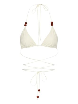 Magda Butrym beaded bikini - Neutrals